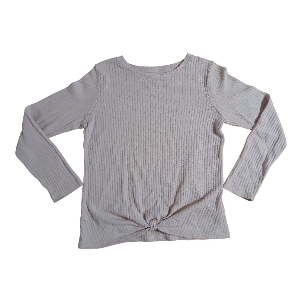 Cat & Jack Girls Light Pink Long Sleeve Knot Front T-Shirt L (10/12)